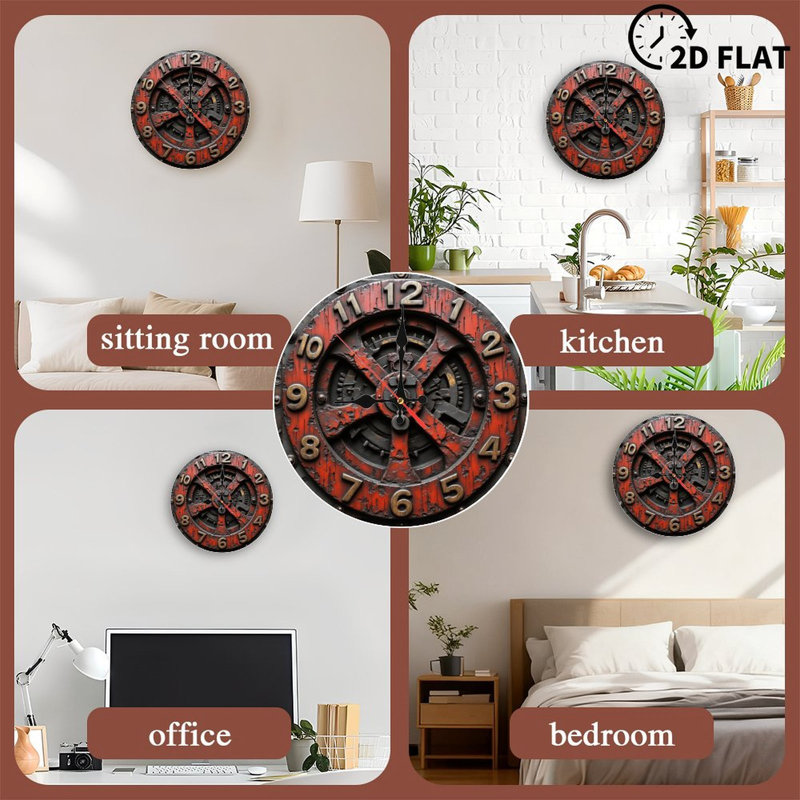 Horloge industrielle rétro