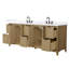 Palmilla 84" Freestanding Double Bathroom Vanity with Cultured Marble Top-1790439191-1790439188