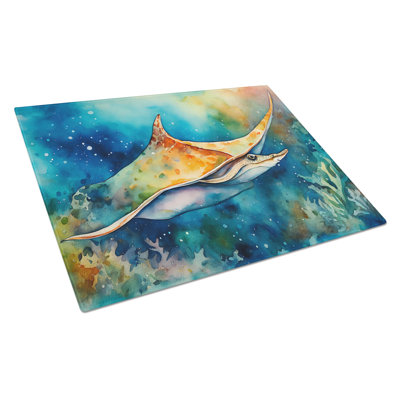 Sting Ray Glass Cutting Board Large
