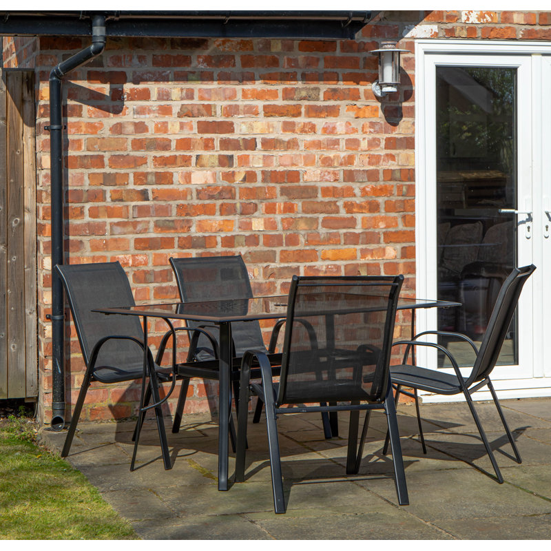  Rectangular 5 - Piece 4 - Person 149Cm L Outdoor Table Set