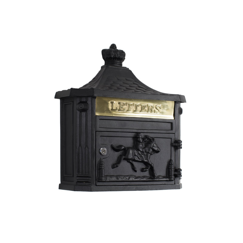 Boîte aux lettres murale victorienne verrouillable, Noir