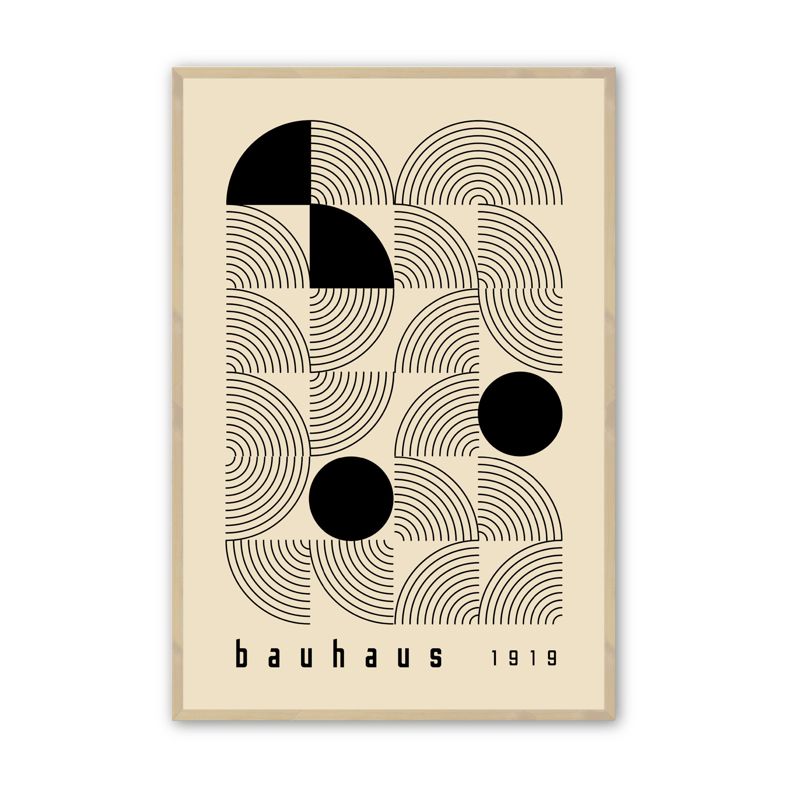 Bauhaus 1919, 11" H x 14" W, Raw Maple