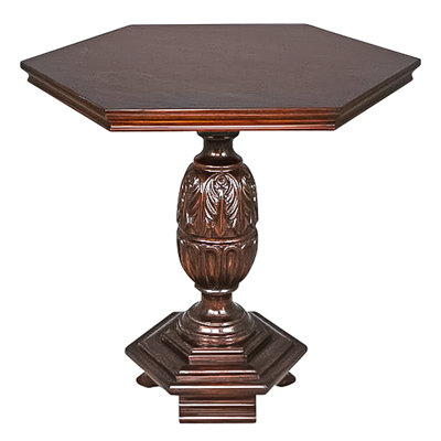 Villa La Colonnata Renaissance Hexagonal Pedestal Table