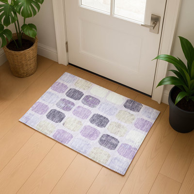 Tapis géométrique de qualité supérieure lavable à la machine Mayfield AMF2182