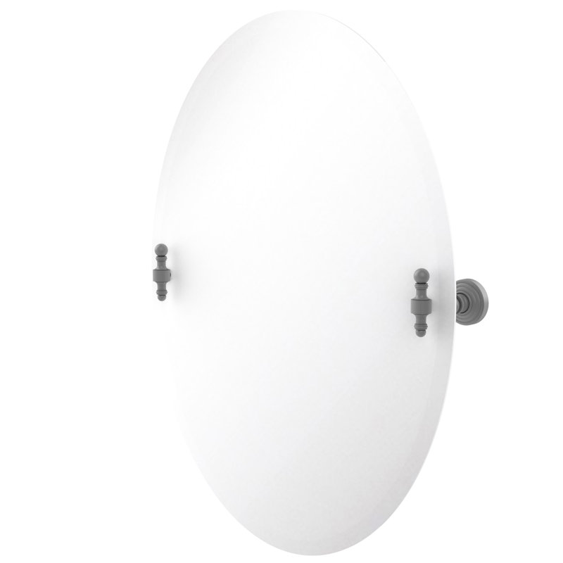 Godinez Flat Wall Mirror, Matte Gray