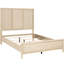 Lit très grand contemporain, tête de lit à trois panneaux, finition brune, lit pour le confort de la chambre à coucher avec style, ton, design,