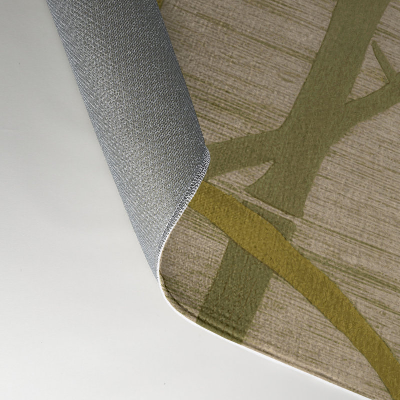Abstract Brown Indoor and Outdoor Area Rug, Rectangle 3' x 5'