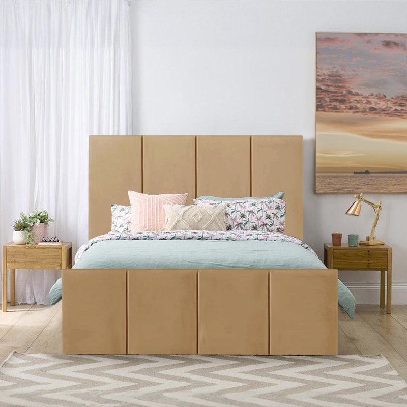 Bigyan Upholstered Ottoman Storage Bed, Beige, Single (3')