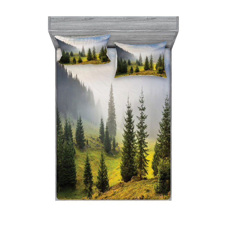 Microfiber Sheet Set, Queen Sheet Set with Fitted Sheet