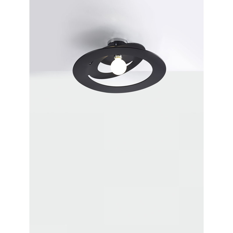 Cinderella Semi Flush Mount, Black, 19cm H x 55cm W x 55cm D