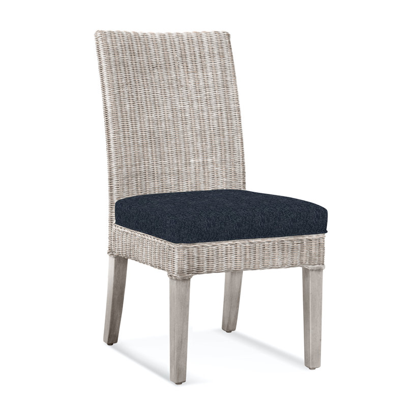Deb Parsons Dining Chair, Navy Crypton Performance; 0822-61, Antique Frost White