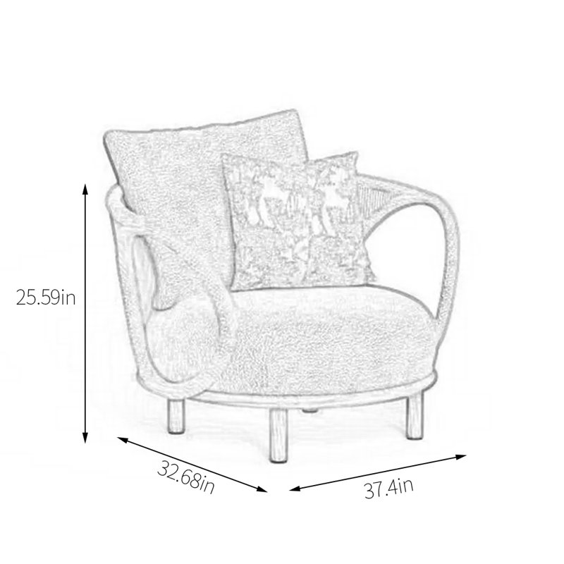 Neidra Outdoor Lounge Chair, Beige