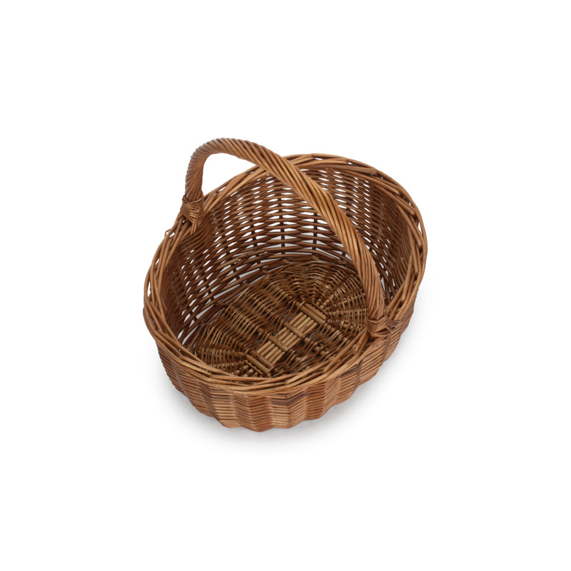Wicker Oval Shopping Basket
