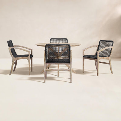 Jaylon 47" Eucalyptus Patio Dining Set