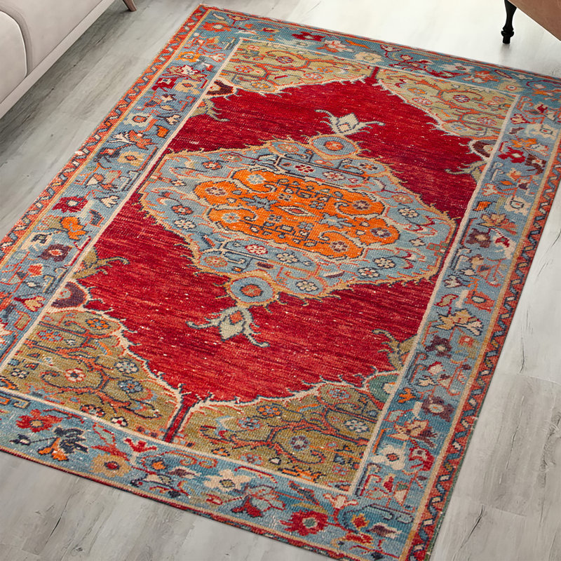 Cozy Soft Non-Woven Printed Rug with Intricate Floral Design for Enhancing Home Decor, Rectangle 3'11" x 5'11"