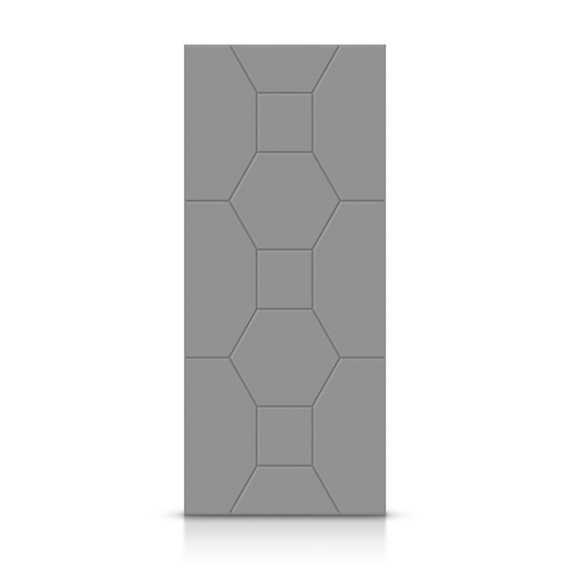 Porte standard à panneaux en bois, Gris clair, 24 po x 84 po