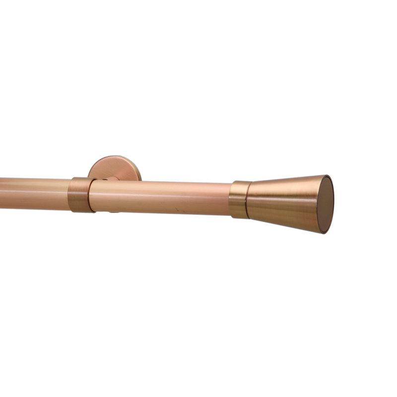 Dorsie Single Curtain Rod, Stainless, 2" H x 84" W x 3.12" D