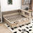 Wood Daybed with Storage Shelves and Three Drawers-1798452597