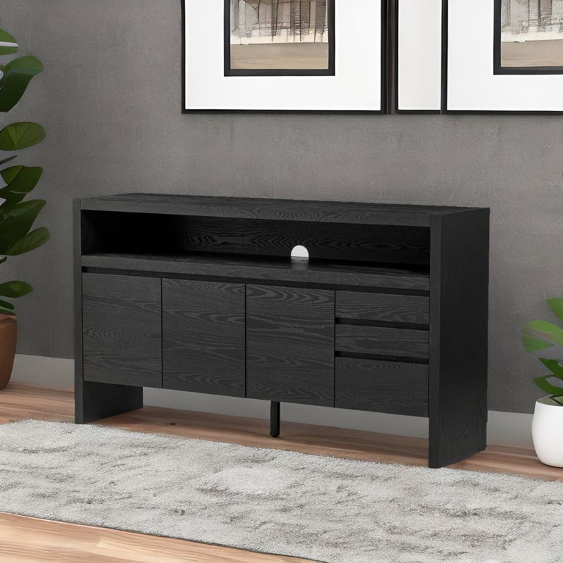 Buffet 3 portes, Noir