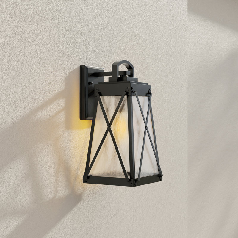 Lanterne murale Ancilla, Noir, H 15,75 po x l 8,38 po x P 9,38 po