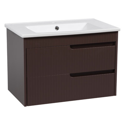 Jakki-W_Meuble-lavabo mural moderne avec lavabo - Panneau de fibres à densité moyenne non toxique et ignifuge - Collection 28 -Omega R-Line 32 po _ORL32_