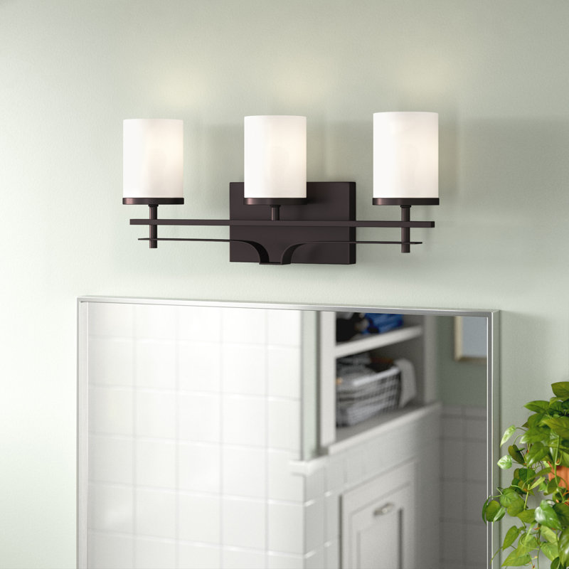 Éclairage pour salle de bain 3 lumières Savton House Colton en bronze anglais, Bronze