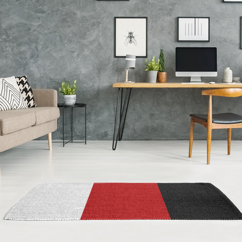 Tapis de zone rouge/noir, Rectangle 4 pi x 6 pi