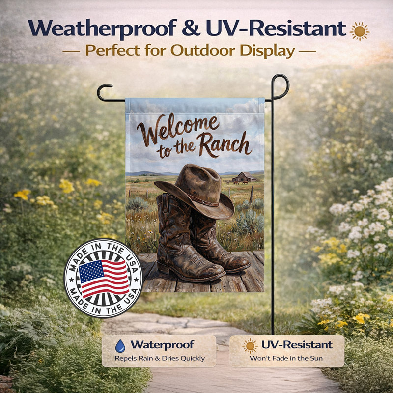 Drapeau Western Garden Welcome Garden, Garden Size, Western Ranch