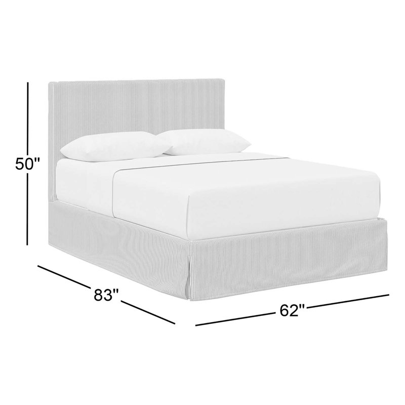 Lit tapissier Verona, Grand, Brun clair vichy classique