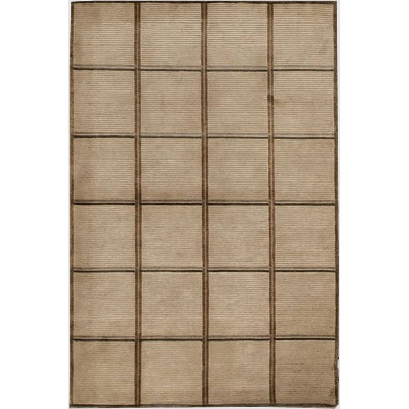 Wool Geometric Area Rug in Beige/Brown