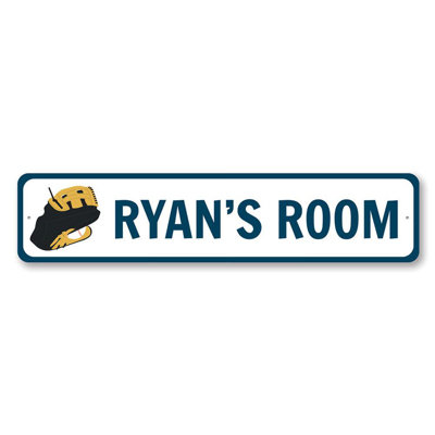 Baseball Glove Metal Sign
