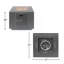 33" Outdoor Iron Square Propane Fire Pit, Tank Inside-50,000 BTU