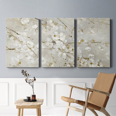 " Soft Spring Blossoms " 3 - Pieces