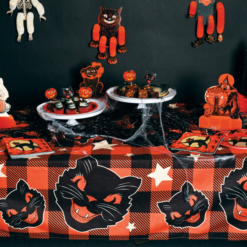 Nappe rétro en tissu d'Halloween