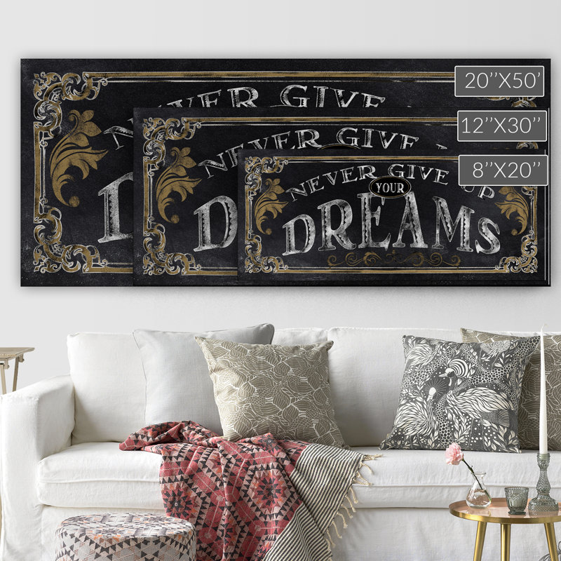 Art textuel sur toile tendue, H 12 po x l 30 po x P 1,5 po