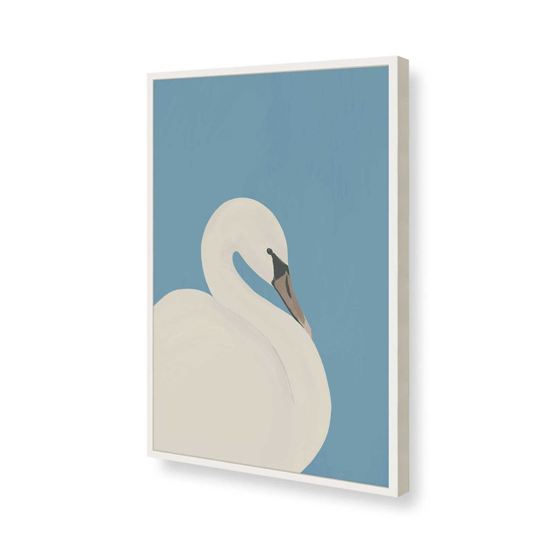 «White Swan 3» par Thingdesign, reproduction d'art sur toile, H 40 po x l 30 po, Blanc