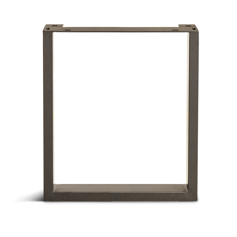 U Dining 28.5" Rectangular Table Base, Pewter
