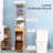 Tall Bamboo Linen Tower with Drawer & Slatted Shelves