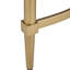 Console attrayante, plateau en marbre blanc et pieds en métal doré-149258057