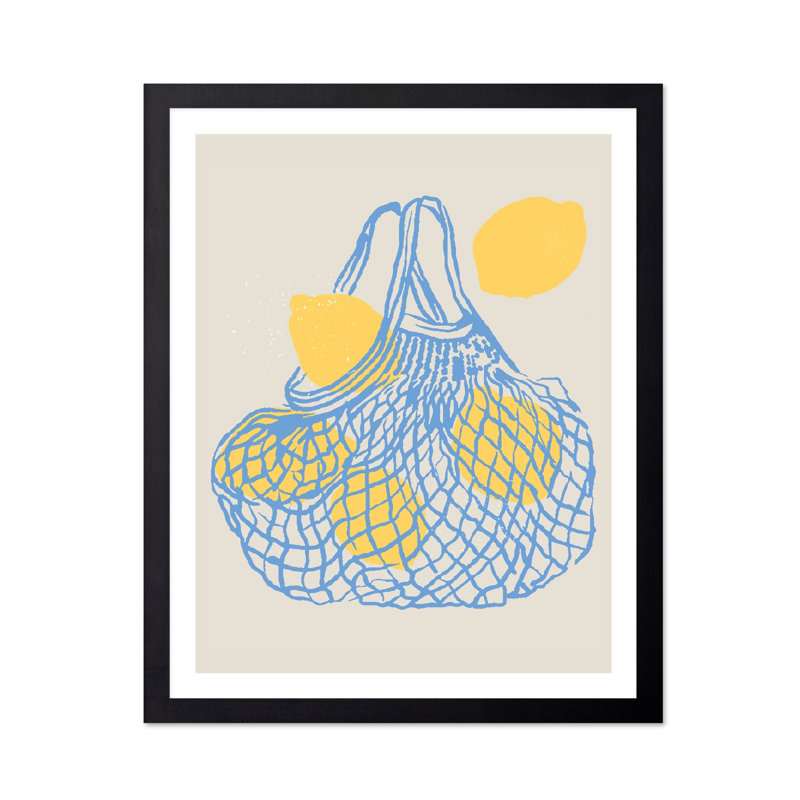 Sac de citrons, Black Framed, Poster, 12"H x 16"W