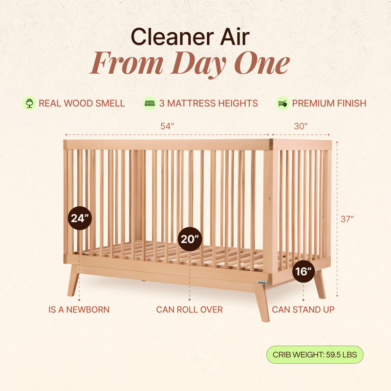Soho 3-in-1 Convertible Crib, Natural