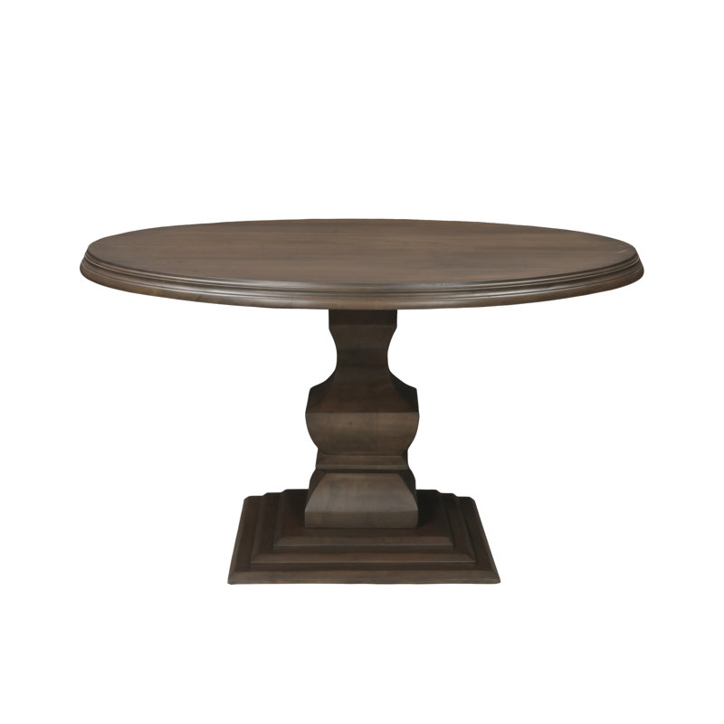 Josiane Round Solid Wood Dining Table, Brown