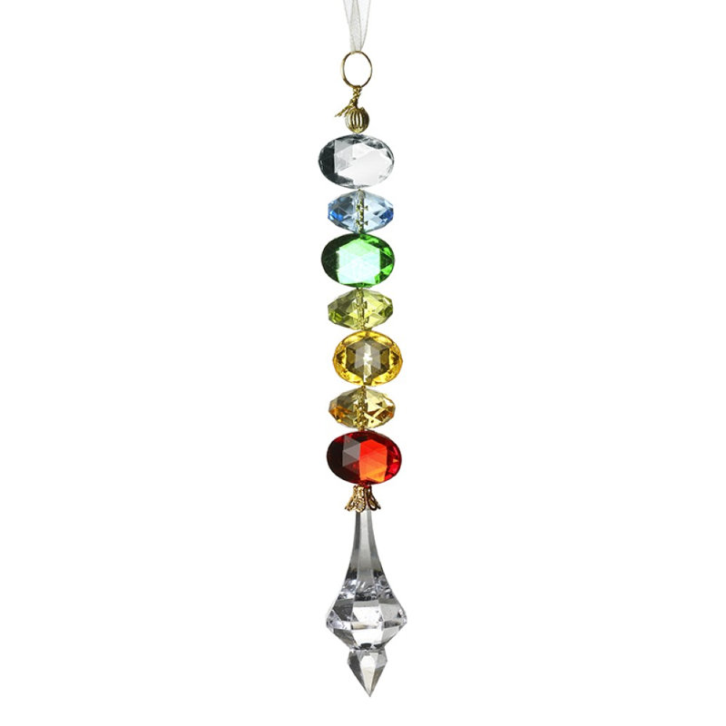 Shatterproof Hanging Figurine Ornament, 20cm H x 2cm W x 2cm D, Clear, Green, Yellow
