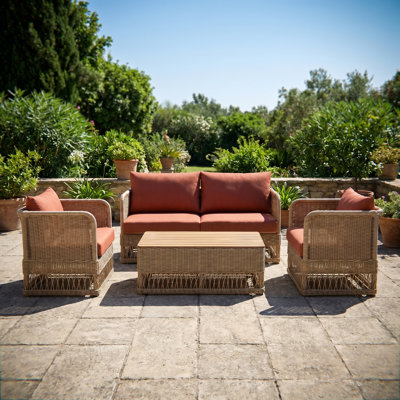 Ensemble de terrasse 4 pièces Destin Natural Sunbrella® - Play Adobe