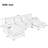 U-Shaped Chenille Sectional Sofa with Adjustable Armrest Pillows