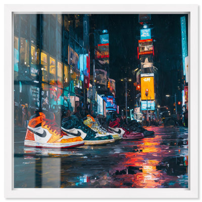 «Times Square Sneakers», reproduction d'art par Shadybox par Art Remedy