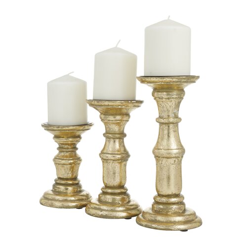 Kelly Clarkson Home Wood Tabletop Candlestick Set & Reviews | Wayfair