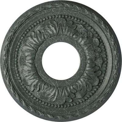 Médaillon de plafond Endurathane Wakefield, 11 3/4 po de diamètre x 1 1/4 po (convient aux auvents jusqu'à 3 5/8 po), finition rouille peinte à la main