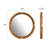Marlow Real Wood and Rattan Round Wall Mirror