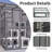 Outdoor Cat Enclosure - Walk-In Cat Playpen Kennel  With 2 Jumping Shelves & 7 Cozy Napping Boxes, for Backyard & Patio, Weather-Resistant.